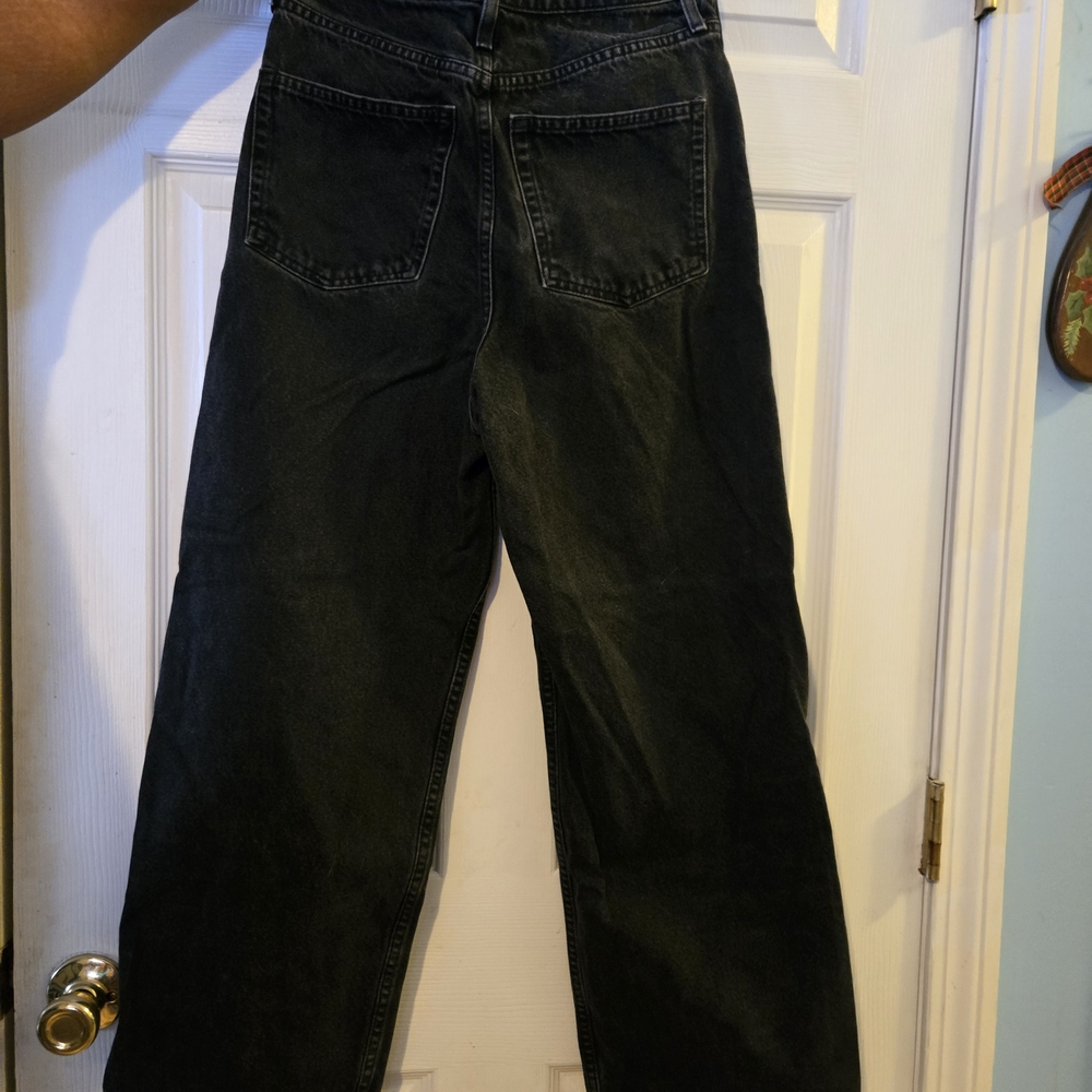 & Other Stories High Rise Wide Leg Black Jeans for Women